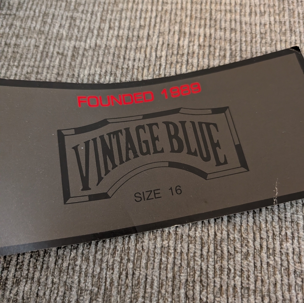 NWT Vintage Blue Founded 1989 Women's Denim Jumper Dress Tie Back Pinafore Sz 16 - Picture 9 of 9